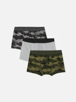 Pack 3 Calções Banho Ricos Em Algodão Padrão Camuflado