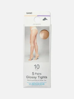 Pack 5 Collants Brilhantes 10 Denier