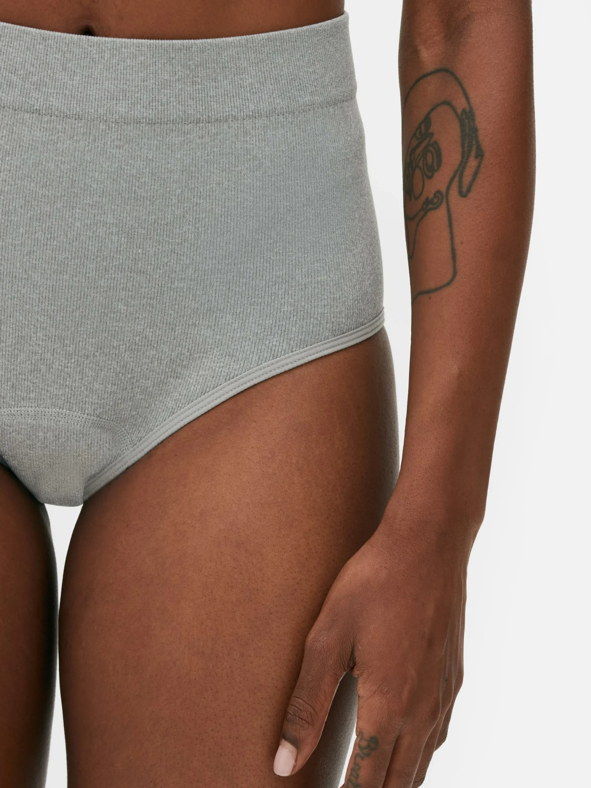 Pack 3 Cuecas Menstruação Cintura Subida Caneladas