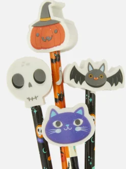 Pack 6 Lápis/borrachas Halloween