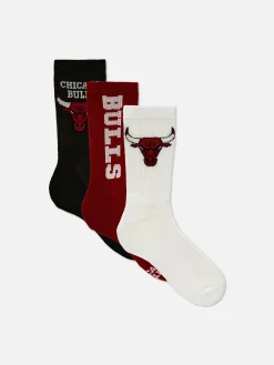 Pack 3 Meias Cano Médio NBA Chicago Bulls