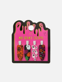 Pack 4 Molas Cabelo S/ Marcas Halloween PS...