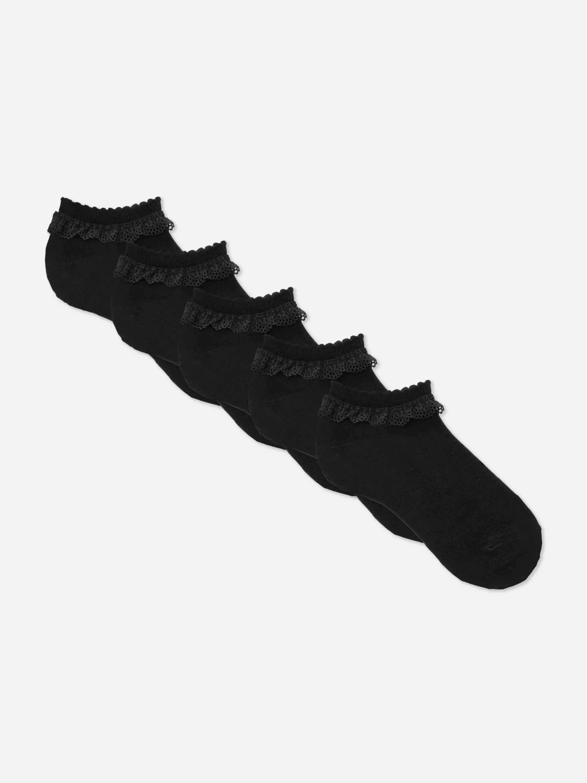 Pack 5 Pares De Meias Ténis Folhos