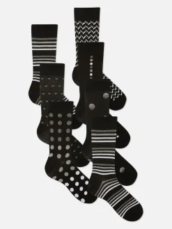 Pack 7 Pares Meias Cano Médio Padrões Sortidos
