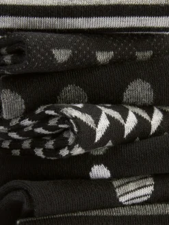 Pack 7 Pares Meias Cano Médio Padrões Sortidos