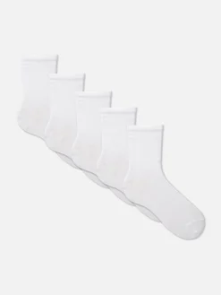 Pack 5 Pares Meias Cano Médio Essenciais