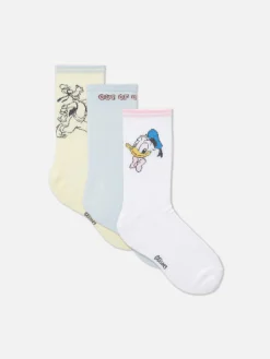 Pack 3 Pares Meias Cano Médio Disney Donald Pateta