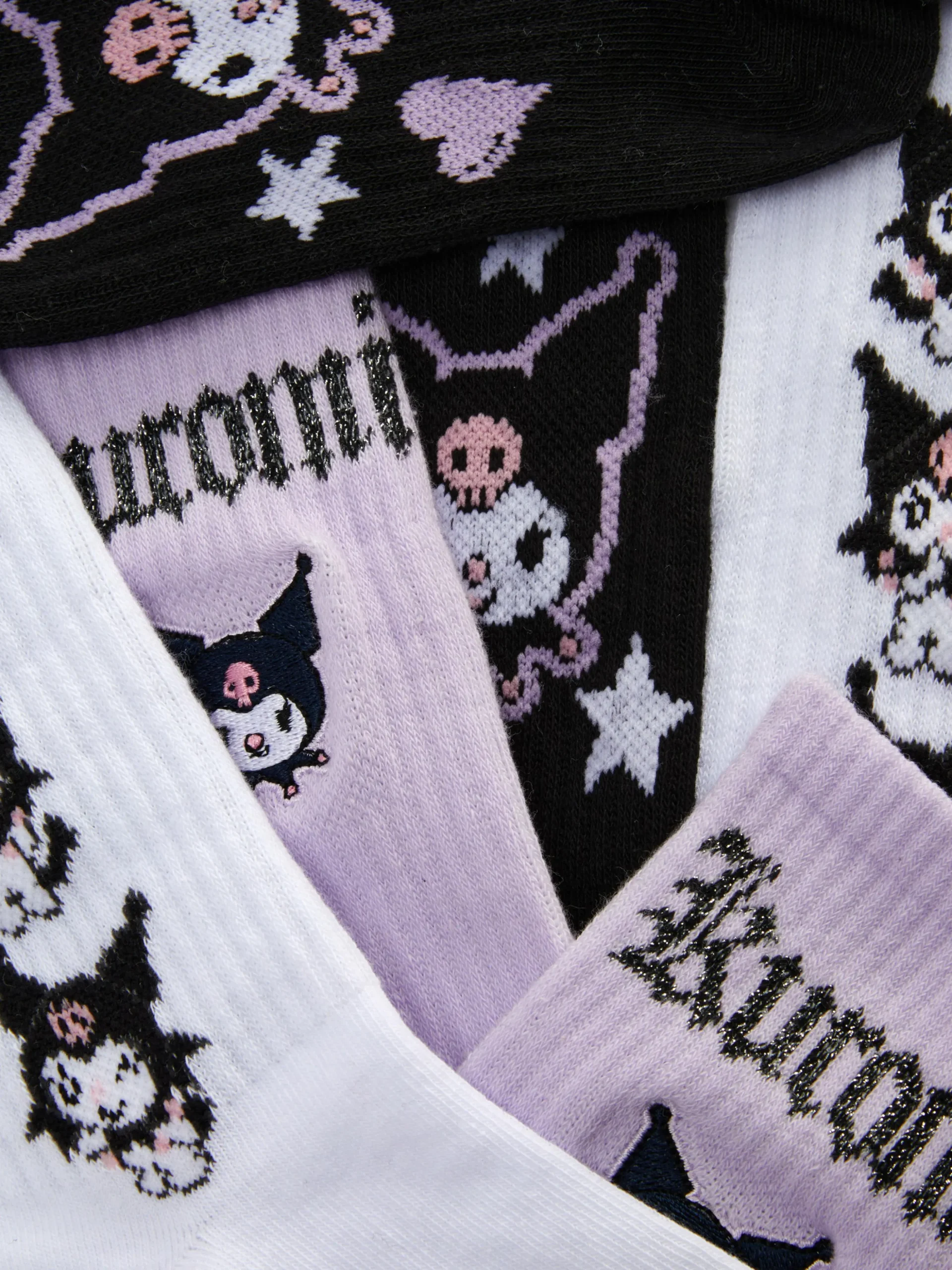 Pack 2 Pares Meias Cano Médio Hello Kitty Kuromi
