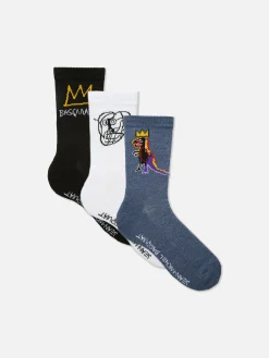 Pack 3 Pares Meias Cano Médio Basquiat