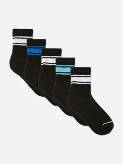 Pack 5 Pares Meias Desporto Riscas