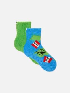 Pack 2 Pares Meias Felpudas Minecraft