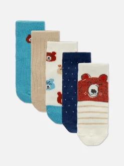 Pack 5 Pares Meias Urso