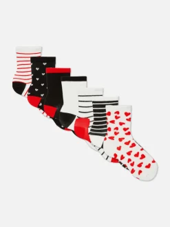 Pack 7 Pares Soquetes Corações