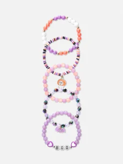Pack 5 Pulseiras Contas Halloween