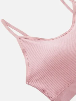 Pack 3 Sutiãs Bralette Curtos Canelados