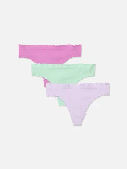 Pack 3 Tangas S/ Costuras Bainha Ondulada