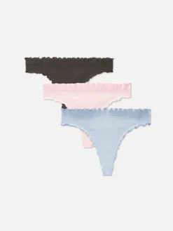 Pack 3 Tangas S/ Costuras Bainha Ondulada