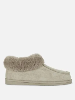 Pantufas Estilo Mocassim Forro Imitação Pelo