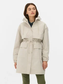Parka Impermeável Com Cordão