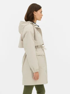 Parka Impermeável Com Cordão