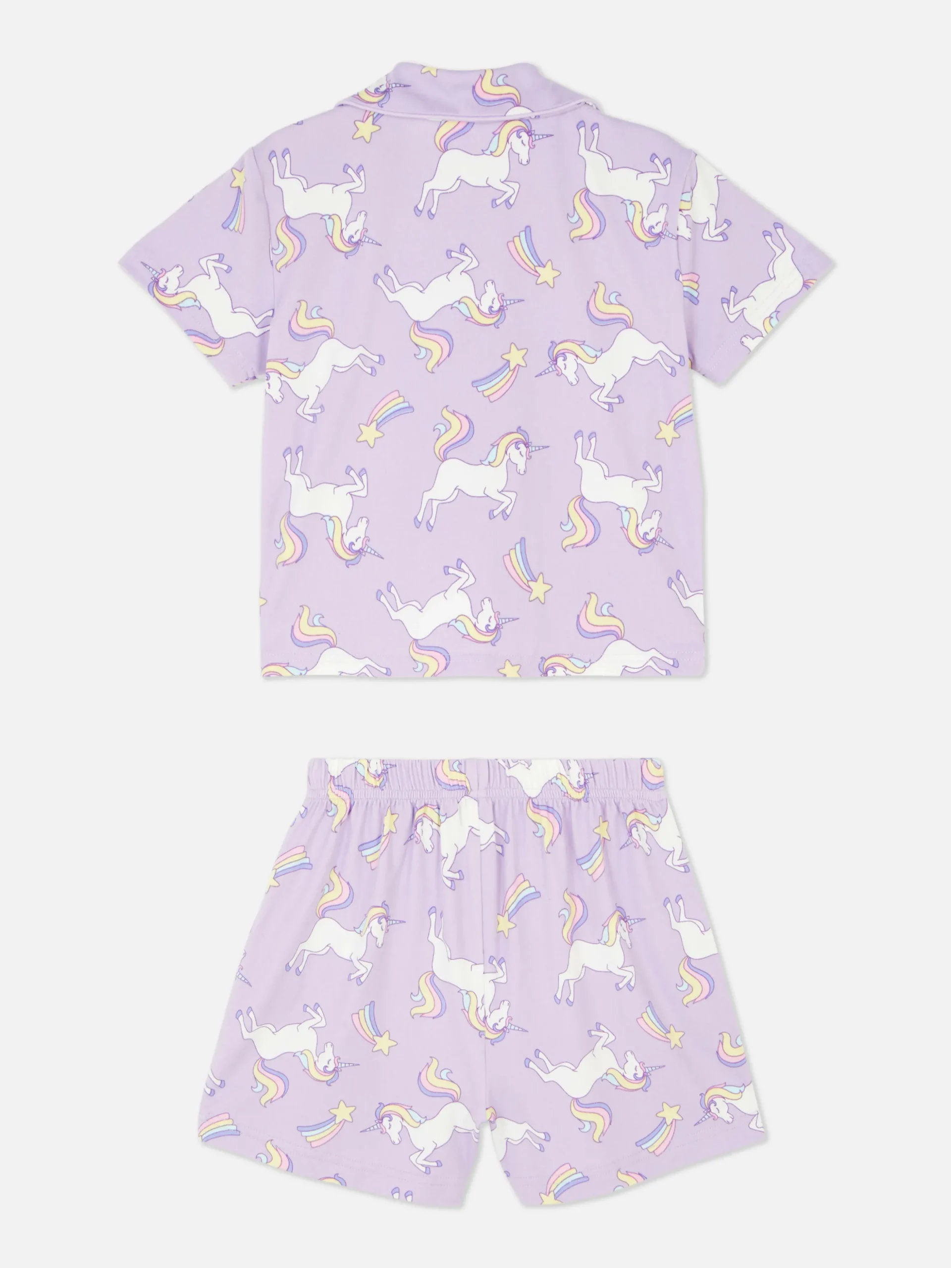 Pijama Camisa/calções Unicórnio