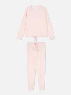 Pijama Manga Comprida Detalhe Laço