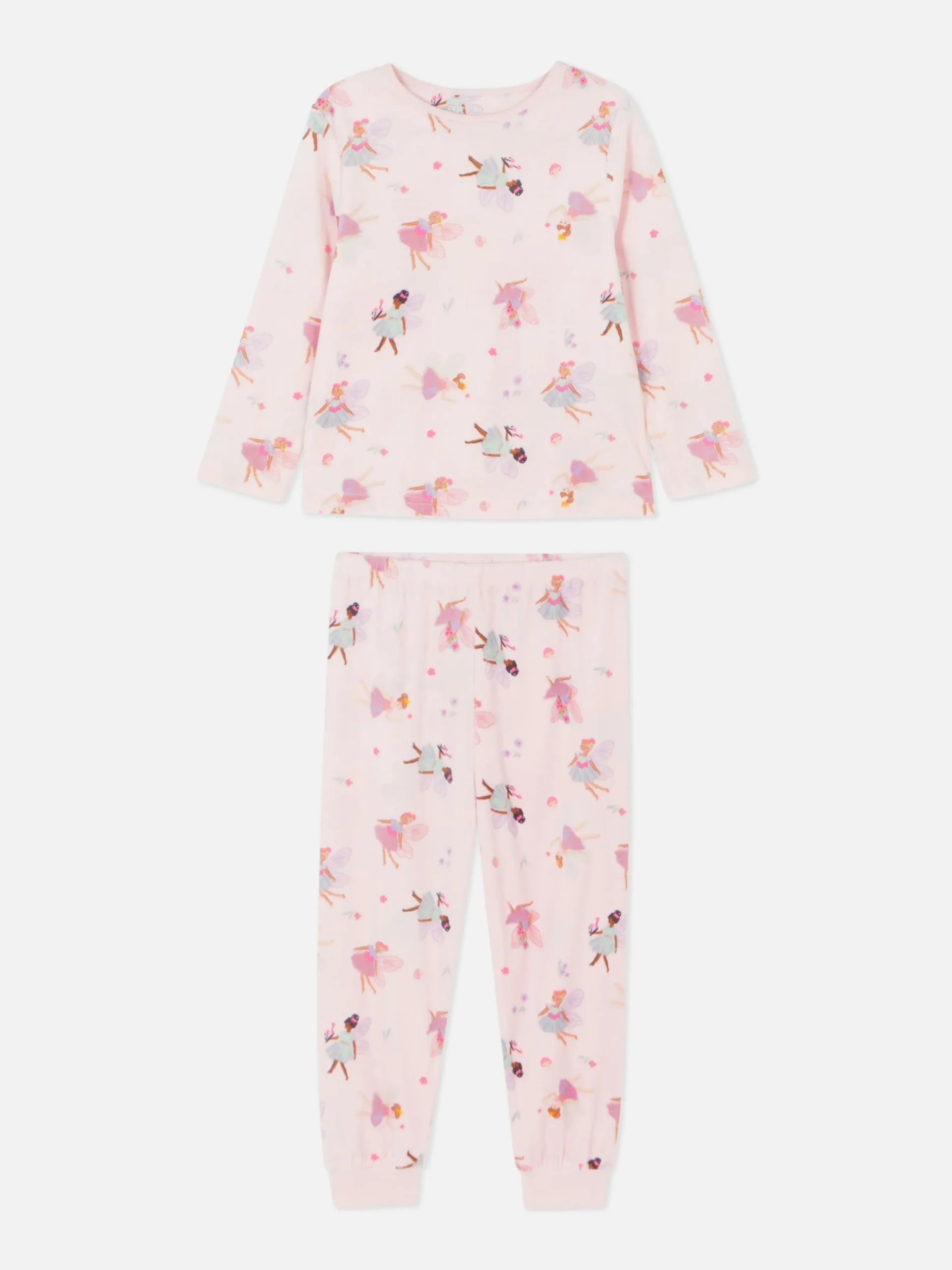 Pijama Manga Comprida Veludo Fadas