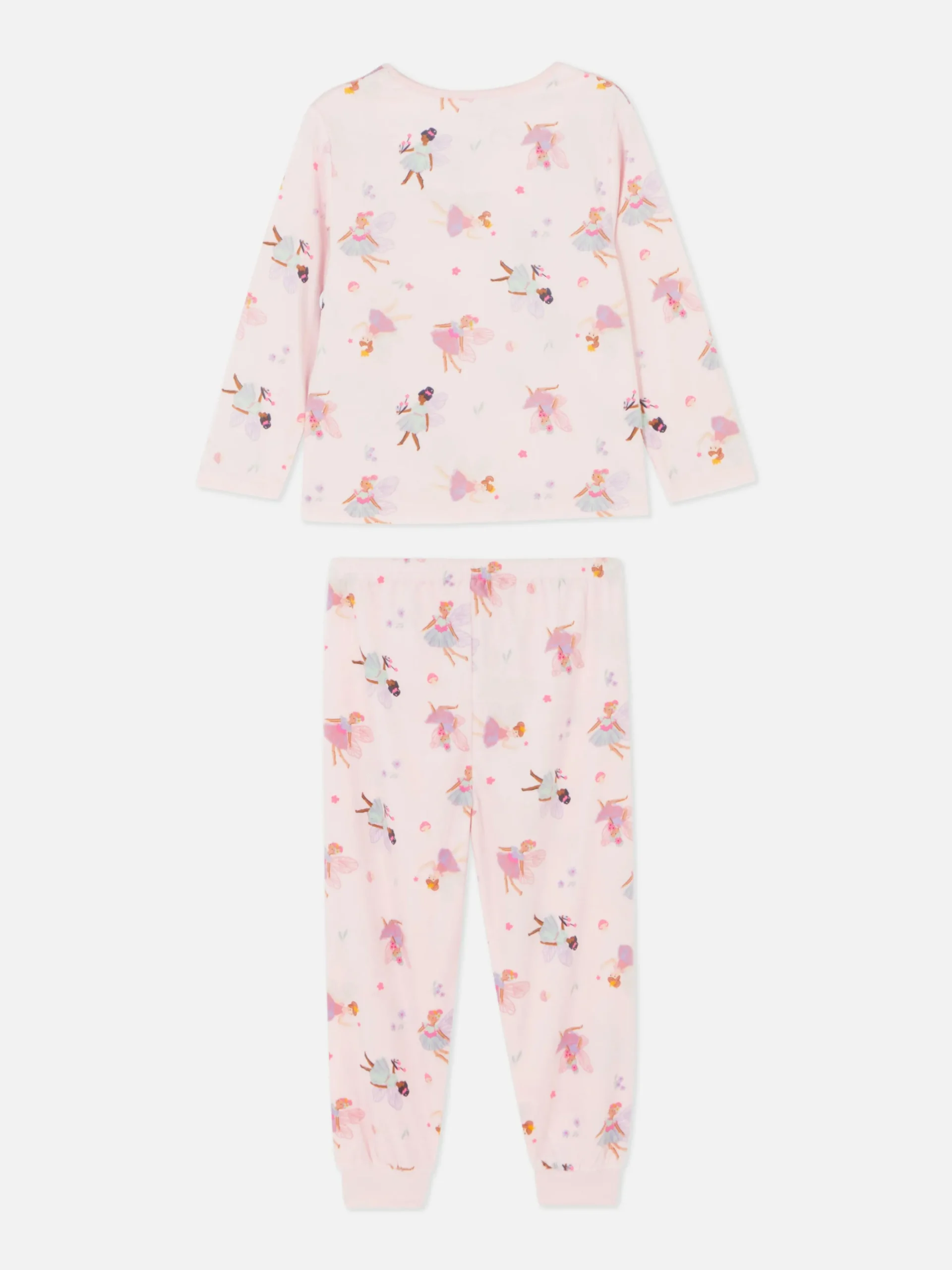 Pijama Manga Comprida Veludo Fadas