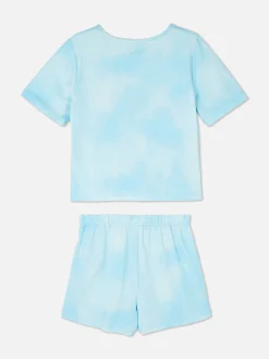Pijama Manga Curta Efeito Tingido Disney Stitch