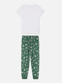 Pijama Manga Curta Malha Estampado