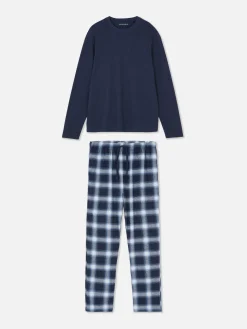 Pijama Padrão Xadrez Algodão Escovado