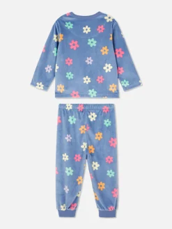 Pijama Veludo Padrão Floral