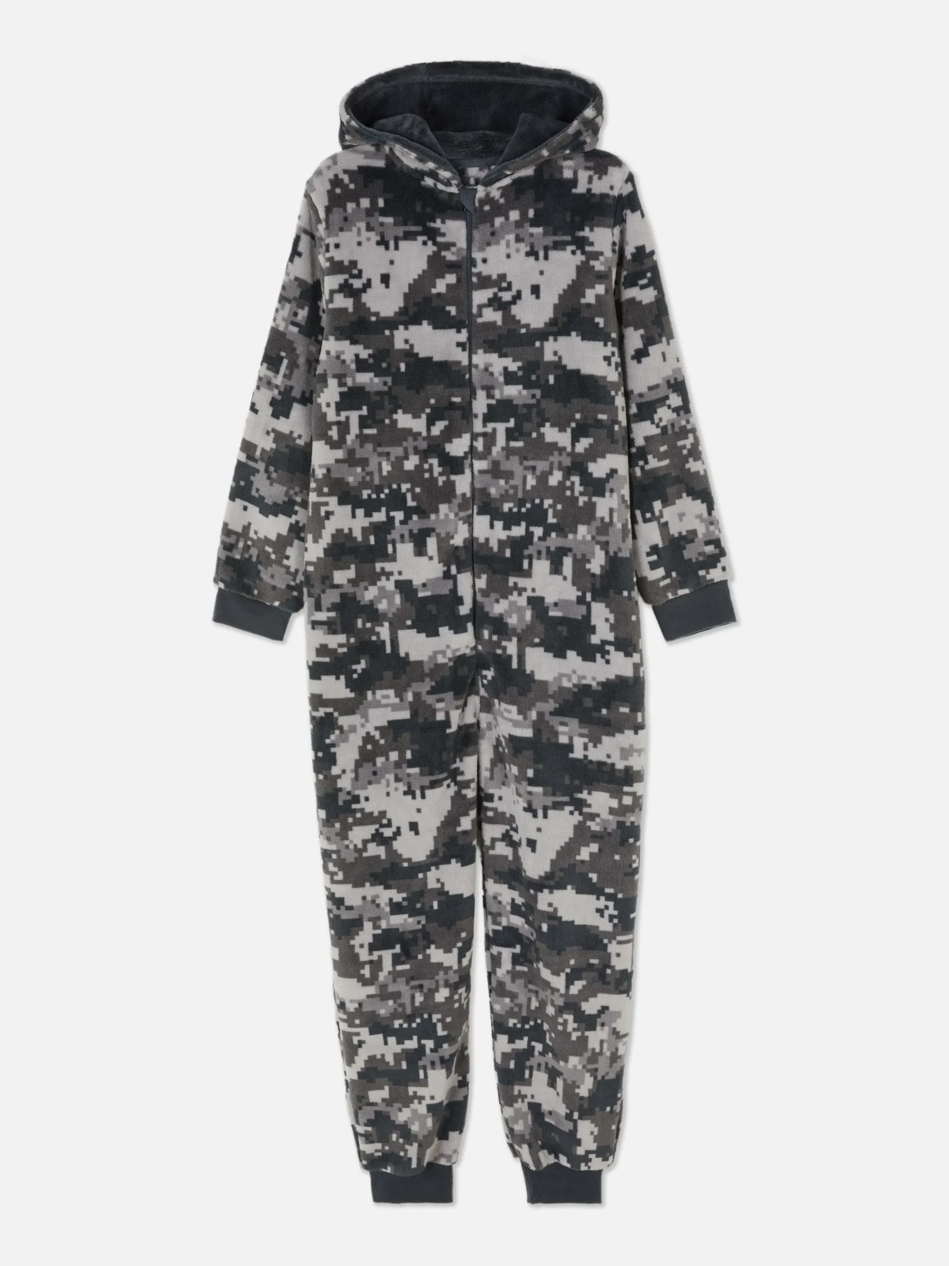 Pijama-macacão Fecho Correr Padrão Camuflado