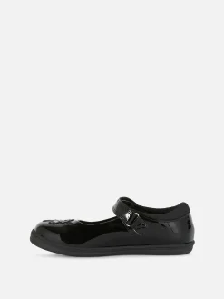 Sapatos Escolares Mary Jane Verniz Unicórnio Brilho