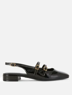 Sapatos Mary Jane Fecho Atrás Tiras Duplas