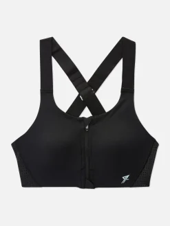 Sutiã Desporto Alças Cruzadas Fecho Frontal