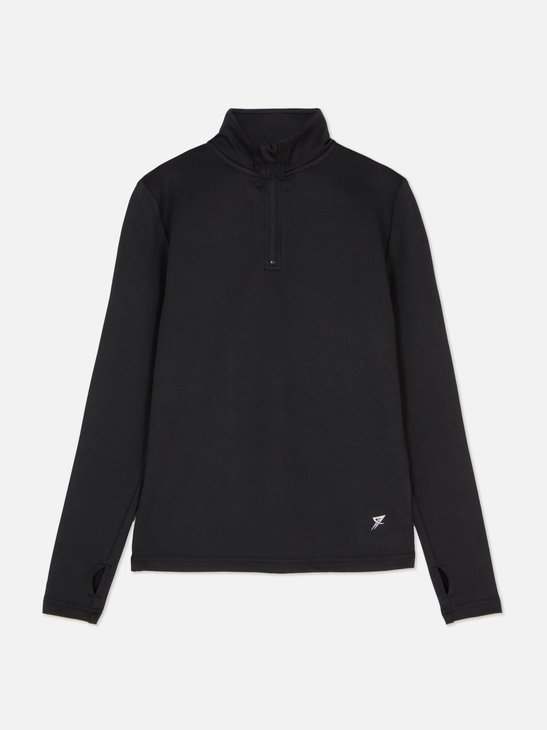 Top Desportivo Fecho Correr 1/4 Orifícios Polegares