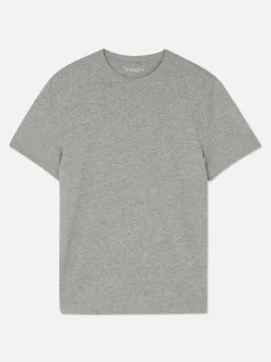 T-shirt Algodão Com Gola Redonda