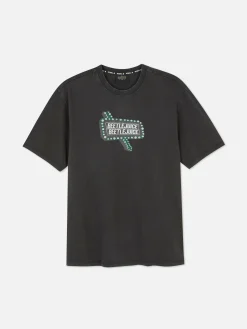 T-shirt Beetlejuice Efeito Lavagem