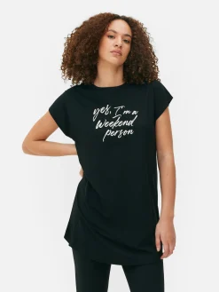 T-shirt Comprida Gola Redonda