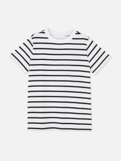 T-shirt Decote Redondo Riscas