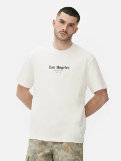 T-shirt Estampado Estátua Los Angeles