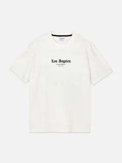 T-shirt Estampado Estátua Los Angeles