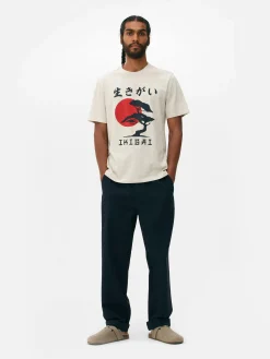 T-shirt Estampado árvore Japonesa