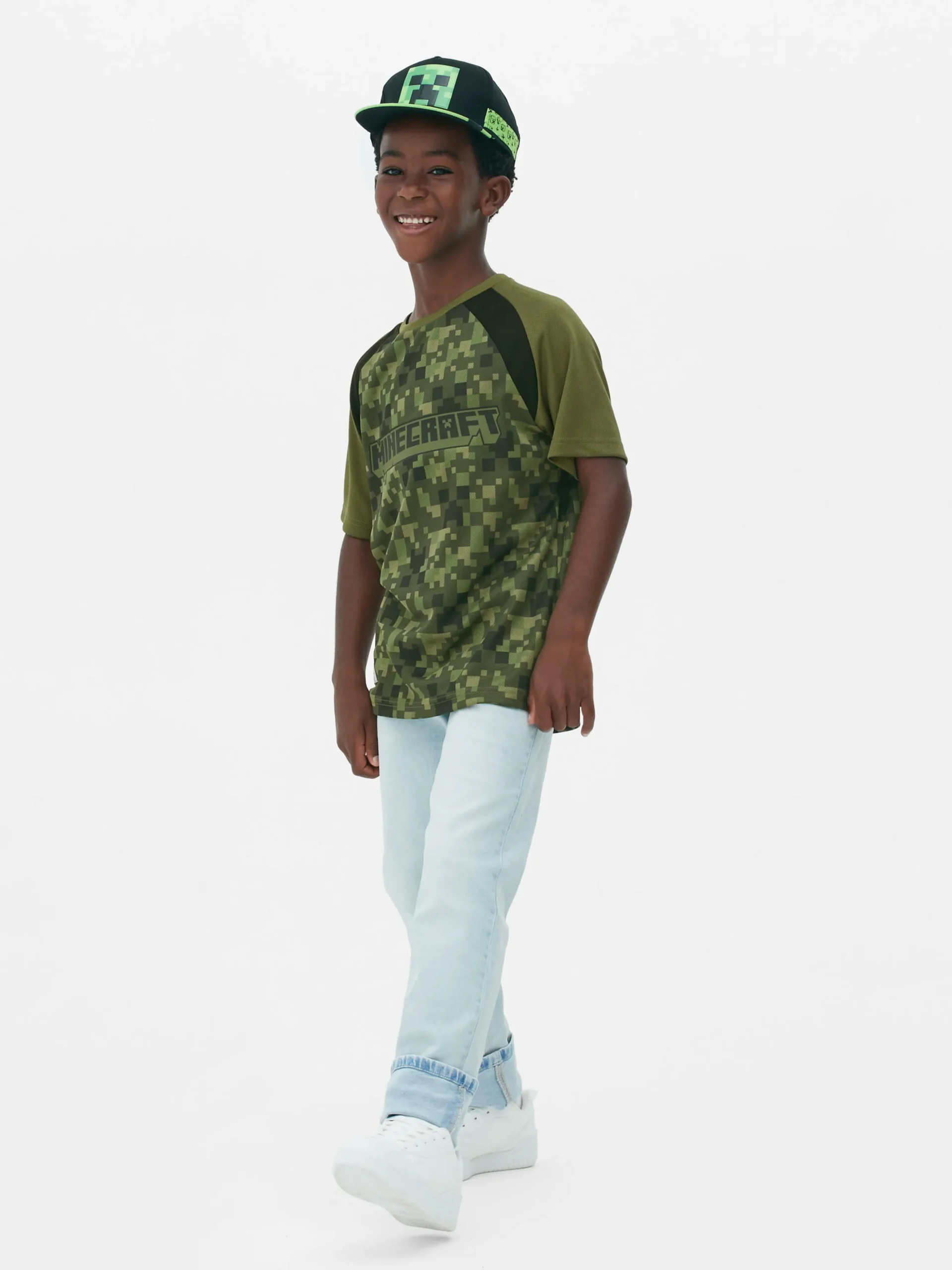 T-shirt Logótipo Minecraft Pixel