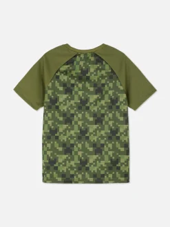 T-shirt Logótipo Minecraft Pixel