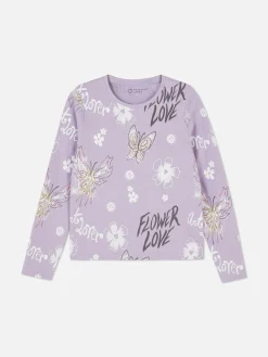 T-shirt Manga Comprida Estampado