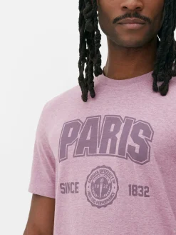 T-shirt Manga Curta Universitária Paris