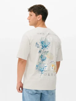 T-shirt Padrão Floral Tóquio