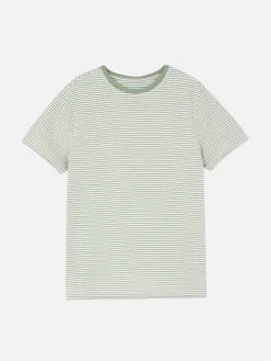 T-shirt Riscas Jacquard Rapaz